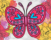 Dibujo Mandala mariposa pintado por carolina46