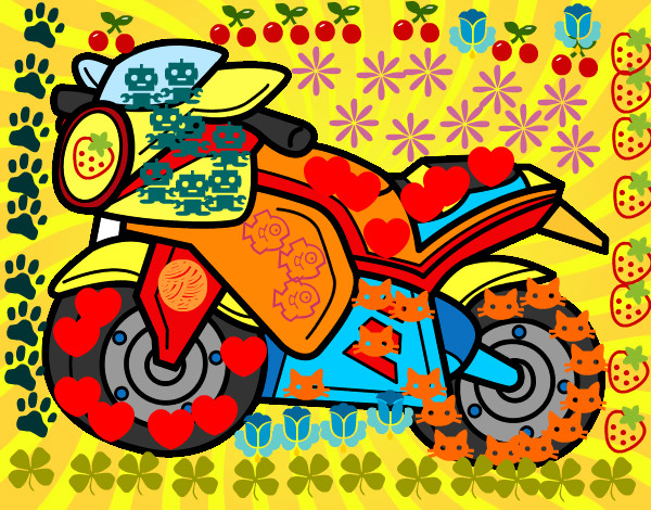 Dibujo Moto deportiva pintado por maxxi