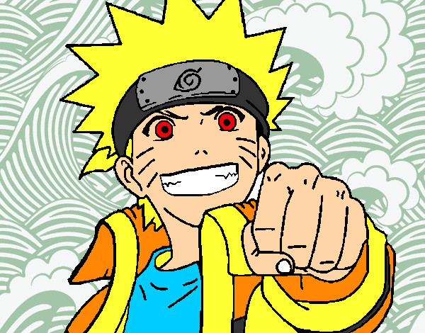 Dibujo Naruto alegre pintado por redsaquer