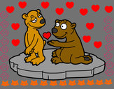 Dibujo Pareja de osos enamorados pintado por beleeen 