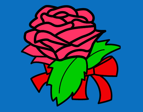 Dibujo Rosa, flor pintado por maitena