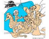 Dibujo Sirenas y caballitos de mar pintado por miguel30