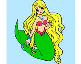 Dibujo Sirenita pintado por emi94