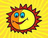 Dibujo Sol feliz pintado por macheli