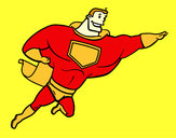 Dibujo Superhéroe grande pintado por macho
