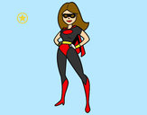 Dibujo Superheroina pintado por fresi25