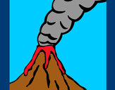 Dibujo Volcán pintado por macheli