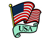 Dibujo Bandera de los Estados Unidos pintado por GuillermoH