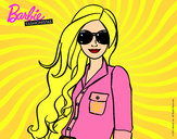 Dibujo Barbie con gafas de sol pintado por brenjacqui