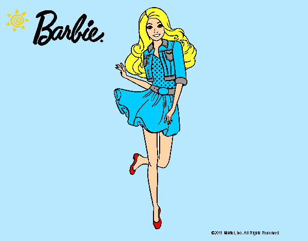 Dibujo Barbie informal pintado por brenjacqui