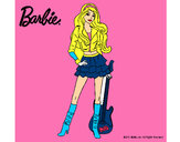 Dibujo Barbie rockera pintado por abrilfore