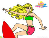 Dibujo Barbie surfeando pintado por daryl