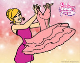 Dibujo Barbie y su vestido de ballet pintado por ariani17