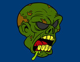 Dibujo Cabeza de zombi pintado por milyjb