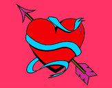 Dibujo Corazón con flecha III pintado por audreys