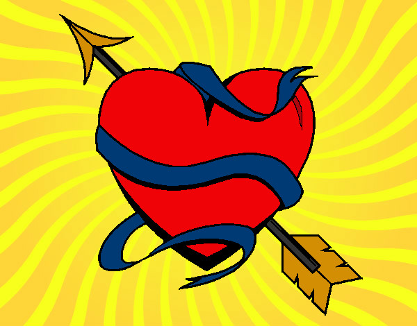 Dibujo Corazón con flecha III pintado por disogori
