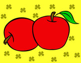 Dibujo Dos manzanas pintado por violartina