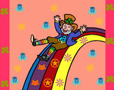Dibujo Duende en el arco iris pintado por macheli
