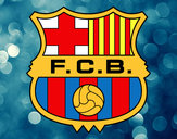 Dibujo Escudo del F.C. Barcelona pintado por branex