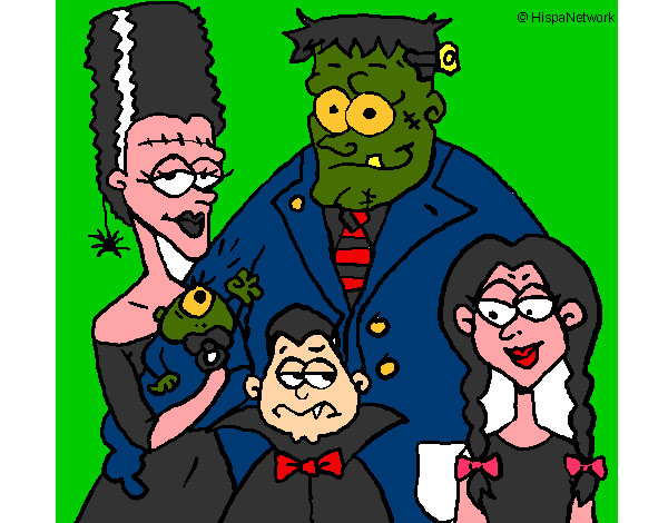 Dibujo Familia de monstruos pintado por Boberto