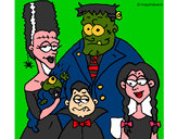 Dibujo Familia de monstruos pintado por Boberto