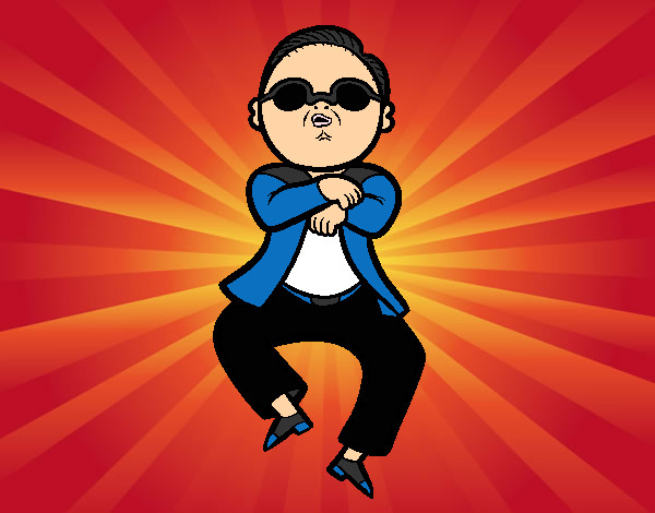 Dibujo Gangnam Style pintado por DJgoku