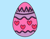 Dibujo Huevo con corazones pintado por luu42