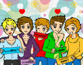Dibujo Los chicos de One Direction pintado por fresi25