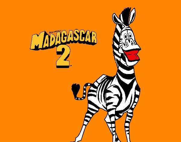 Dibujo Madagascar 2 Marty 2 pintado por elisad