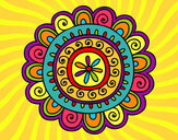 Dibujo Mandala alegre pintado por Aleibanez