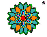 Dibujo Mándala con forma de flor weiss pintado por Virvi
