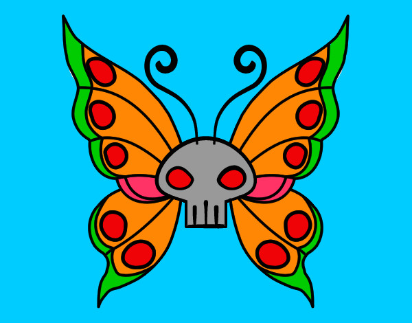 Dibujo Mariposa Emo pintado por nicoparada