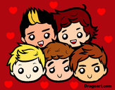 Dibujo One Direction 2 pintado por Hanielly