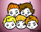 Dibujo One Direction 2 pintado por lillinha