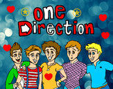 Dibujo One Direction 3 pintado por fresi25