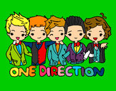 Dibujo One direction pintado por habi