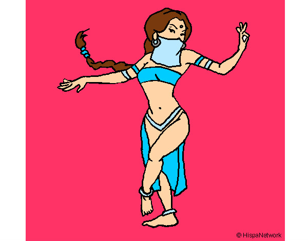 Dibujo Princesa mora bailando pintado por Marrujin