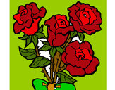 Dibujo Ramo de rosas pintado por  betys