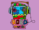 Dibujo Robot music pintado por Shadday 