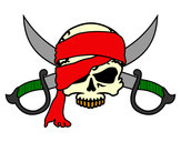 Dibujo Símbolo pirata pintado por lillinha