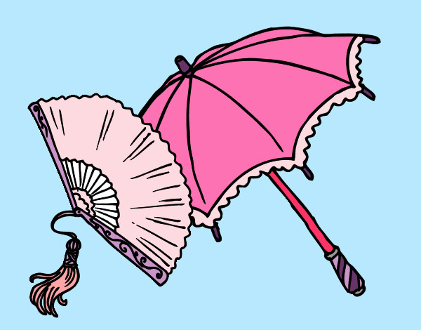 Dibujo Abanico y paraguas pintado por ireneml