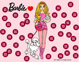 Dibujo Barbie con sus mascotas pintado por TamaraVela