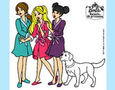 Dibujo Barbie y sus amigas en bata pintado por dafita123
