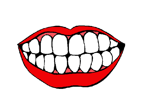 Dibujo Boca y dientes pintado por Fran19