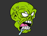 Dibujo Cabeza de zombi pintado por sheylahd