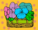 Dibujo Cesta de flores 12 pintado por violartina