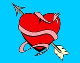 Dibujo Corazón con flecha III pintado por Jonnier