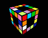Dibujo Cubo de Rubik pintado por dacota