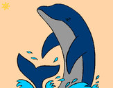Dibujo Delfín chapoteando pintado por mateoel