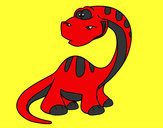 Dibujo Diplodocus joven pintado por LIBARDO
